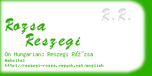 rozsa reszegi business card